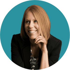 Red-haired woman smiling, dressed in black, promoting Feel Good Nutrition Method for healthy eating and wellness.